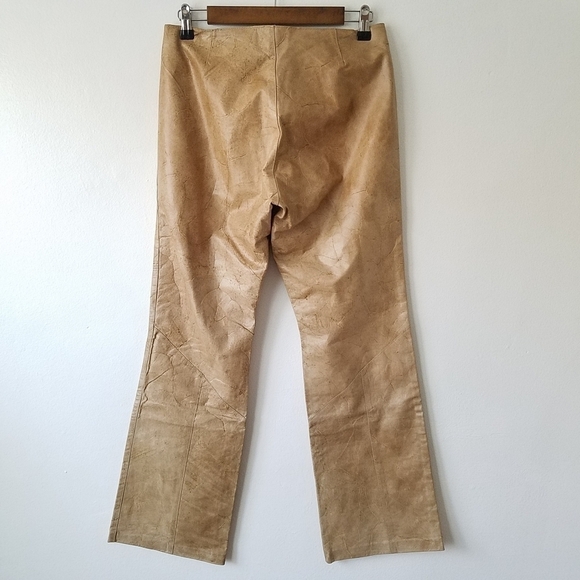 Y2k In Wear Jeans 100% Leather Boot Cut Pants Size 28 - Picture 2 of 11